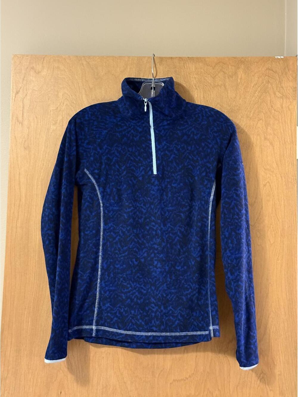 Columbia Sportswear Blue Print‎ Half Zip Fleece Pullover Women's Small